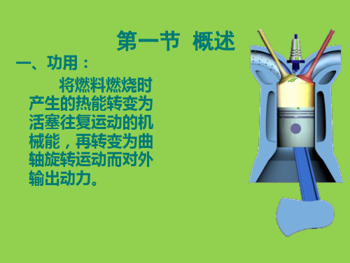 发动机组成部分-曲柄连杆机构组成介绍