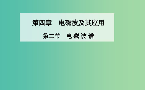 高中物理 第四章 第二节 电磁波谱课件 新人教版选修1-1
