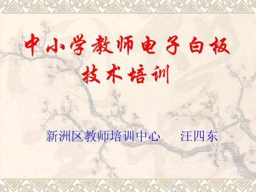 中小学教师电子白板技术培训