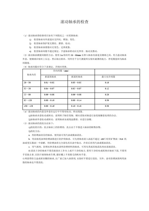 如何检查滚动轴承