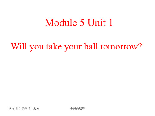外研社英语一起点三年级下M-5U1Willyoutakeyourball课件