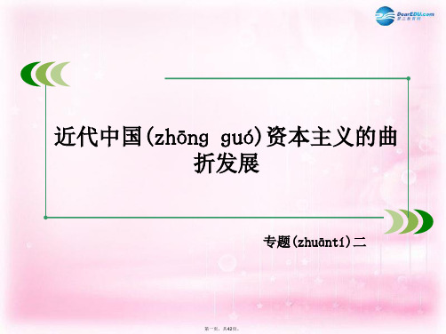 高中历史 专题2第3课 近代中国资本主义的历史命运课件 人民版必修2