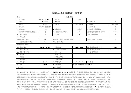 国有林场数据库统计调查表-湖北神农架林区松柏林场