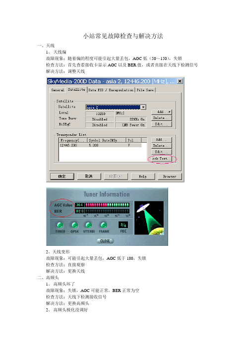 常见故障检查与解决方法