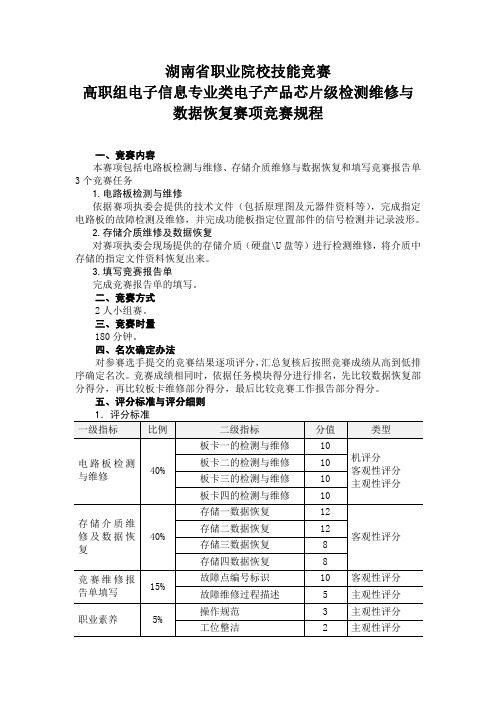 52.高职电子产品芯片级检测维修与数据恢复赛项竞赛规程