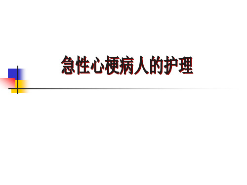 急性心梗病人的护理PPT课件
