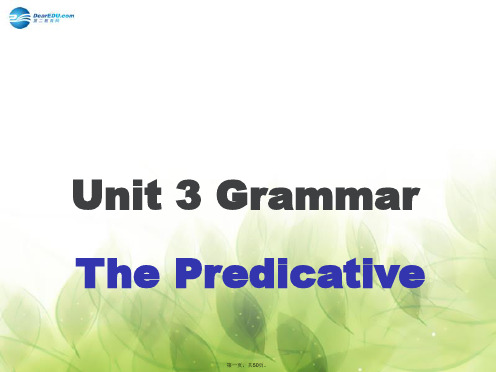 高中英语 Unit 3 Australia Grammar课件2 新人教版选修9