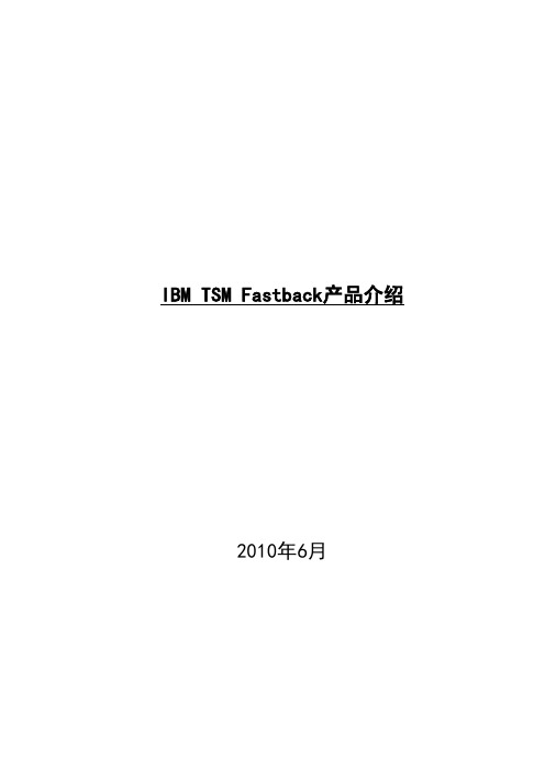TSM FastBack产品介绍