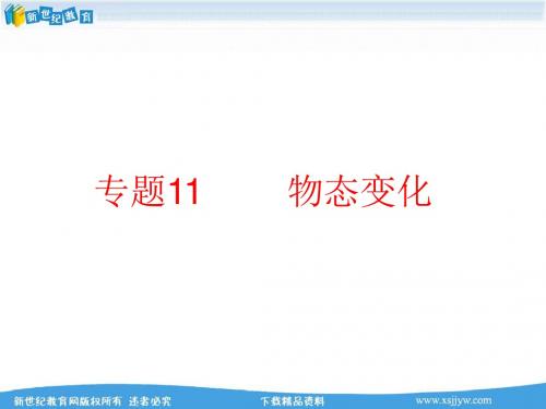 2014年中考初中科学复习学案专题11物态变化