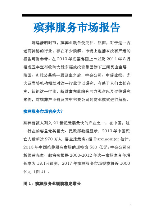 殡葬服务市场研究报告(未来的第二个地产行业)