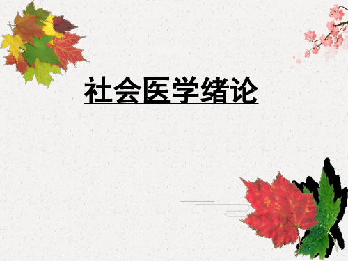 【医学精品】1社会医学概论(卢祖洵版)