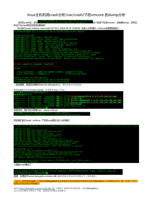 linux主机利用crash分析_var_crash_下的vmcore 的dump分析