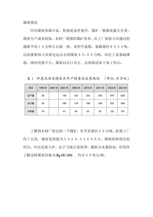 印尼煤炭情况