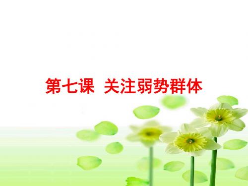 九年级思想品德 第七课 关注弱势群体ppt.