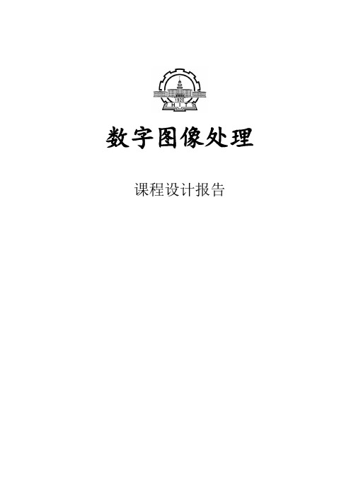 车牌识别数字图像处理报告