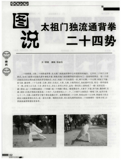 图说太祖门独流通背拳二十四势