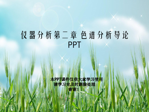 仪器分析第二章 色谱分析导论PPT