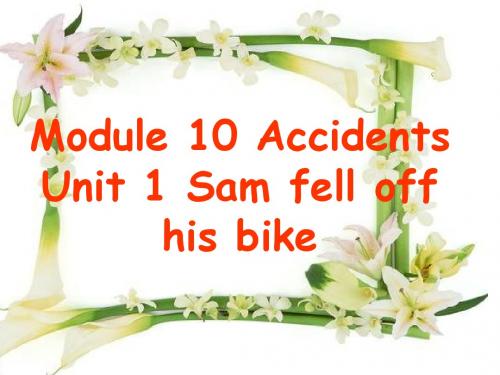 U1 Sam fell off his bike