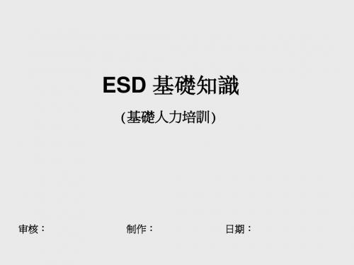 ESD培训教材(基础人力培训教材)