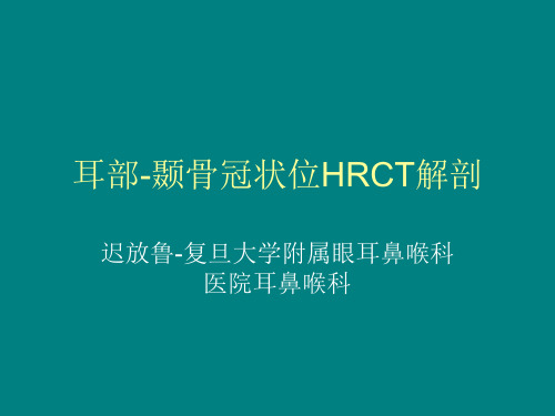 耳部-颞骨冠状位HRCT解剖-迟放鲁