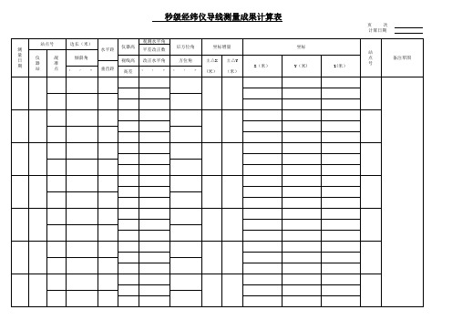 导线测量成果计算表 (打印版)