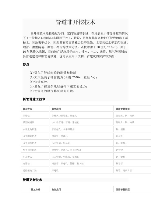 管道非开挖技术