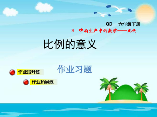 六年级下册数学课件比例的意义习题｜青岛版(秋) (共13张PPT)