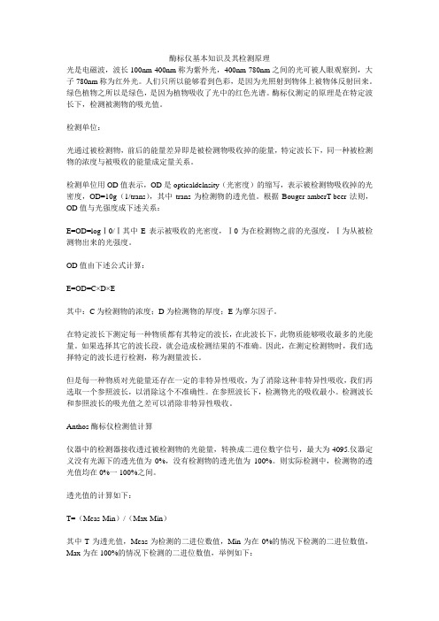 酶标仪基本知识及其检测原理
