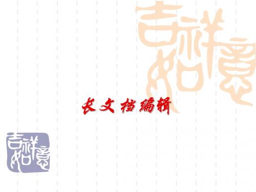 长文档编辑