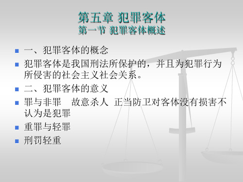 第五章 犯罪客体