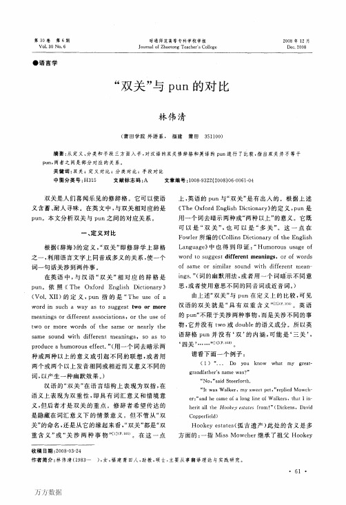 双关与pun的对比