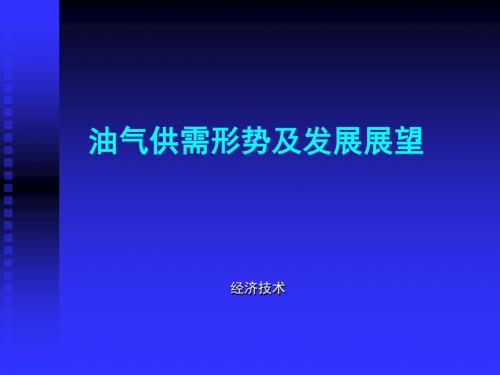 油气供需形势及发展展望