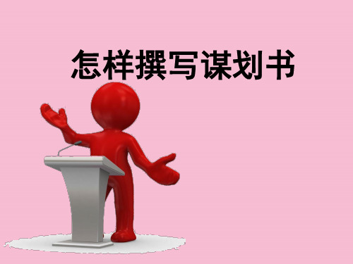 怎么撰写策划书ppt课件