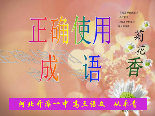 高考复习寻找辨析成语误用的角度PPT[优秀课件资料]