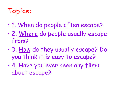 新概念英语二册Lesson-81-Escape优秀公开课课件