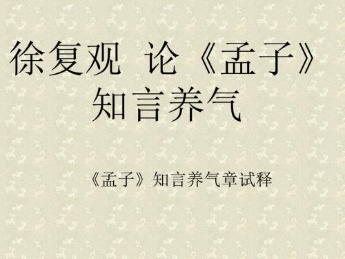 儒家文艺美学 不动心