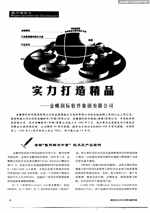 实力打造精品—金蝶国际软件集团有限公司
