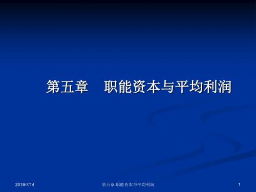 05职能资本与平均利润