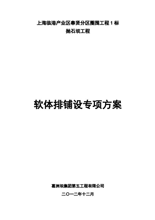软体排铺设专项方案