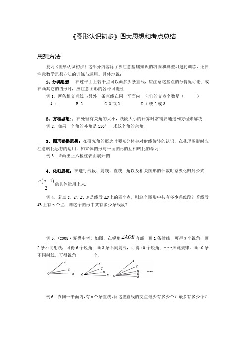 初一《图形认识初步》四大思想和考点解析