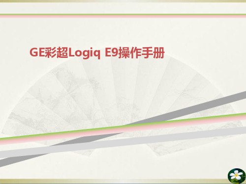 GE彩超LogiqE操作手册