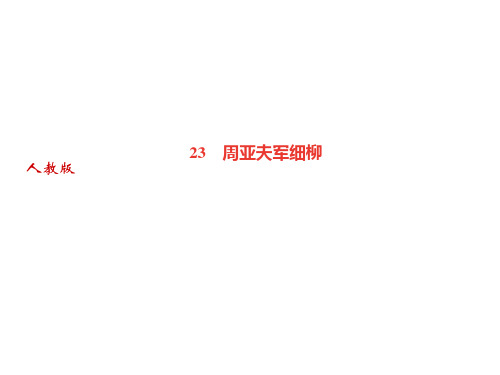 秋人教部编版(山西)八年级语文上册习题课件：23 周亚夫军细柳 (共41张PPT)