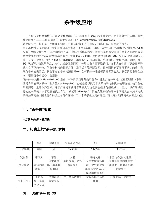 杀手级应用
