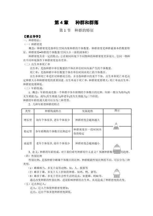 高中生物必修三第四章第五章知识点汇总