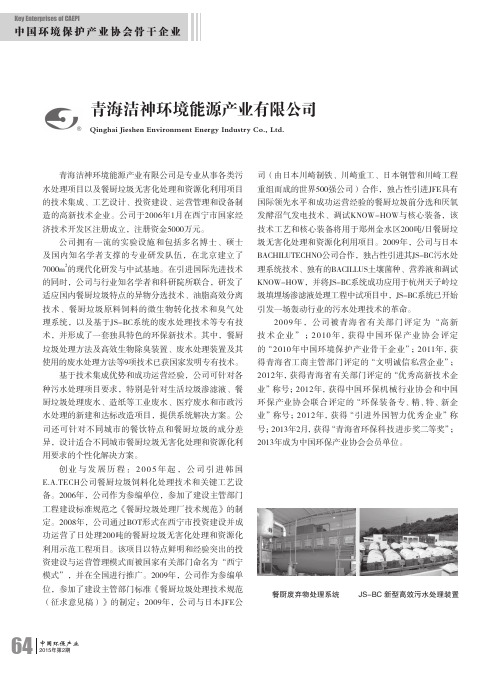 青海洁神环境能源产业有限公司