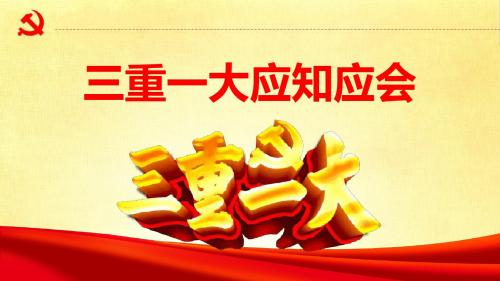 三重一大应知应会