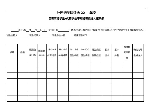 外国语学院2014-2015年度学年