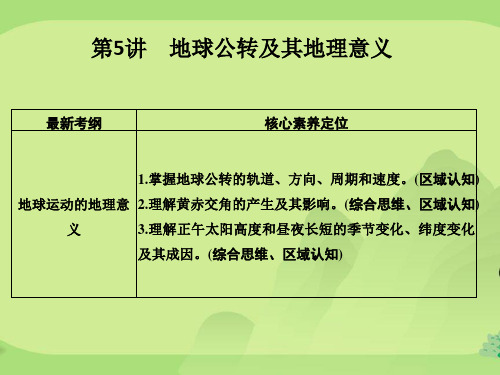 一轮复习：地球公转及其意义(共24张ppt)