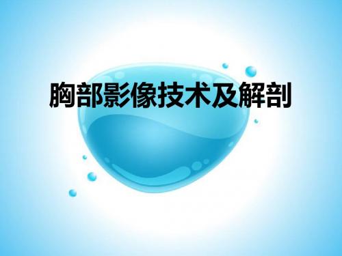 胸部影像技术及解剖 PPT课件