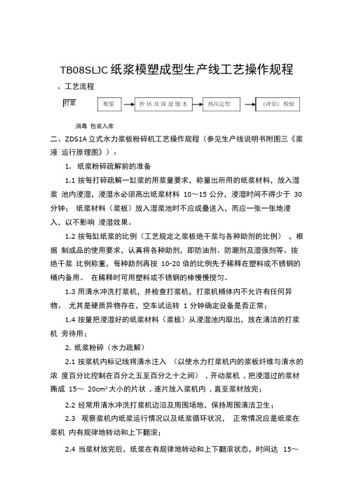 纸浆模塑工艺